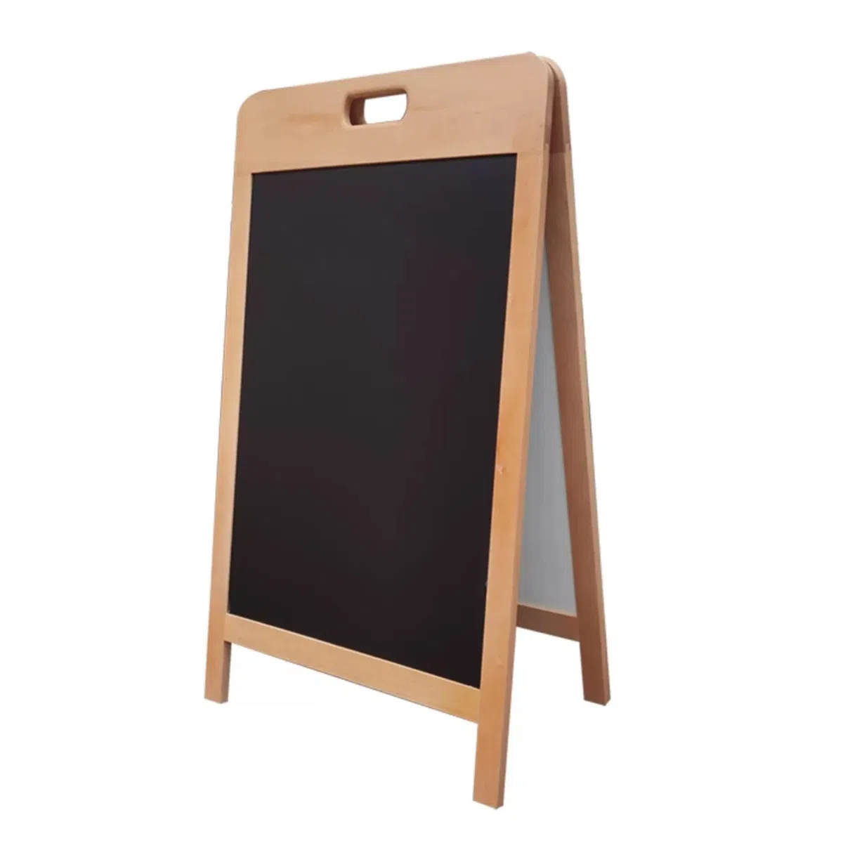 Pizarra Magnética con Marco En A De 19,7 X 35,4 Pulgadas, Marco De Madera De Haya, Tablero De Sándwich De Pie, Caballete De Tiza para Menú, para Restaurante O Boda