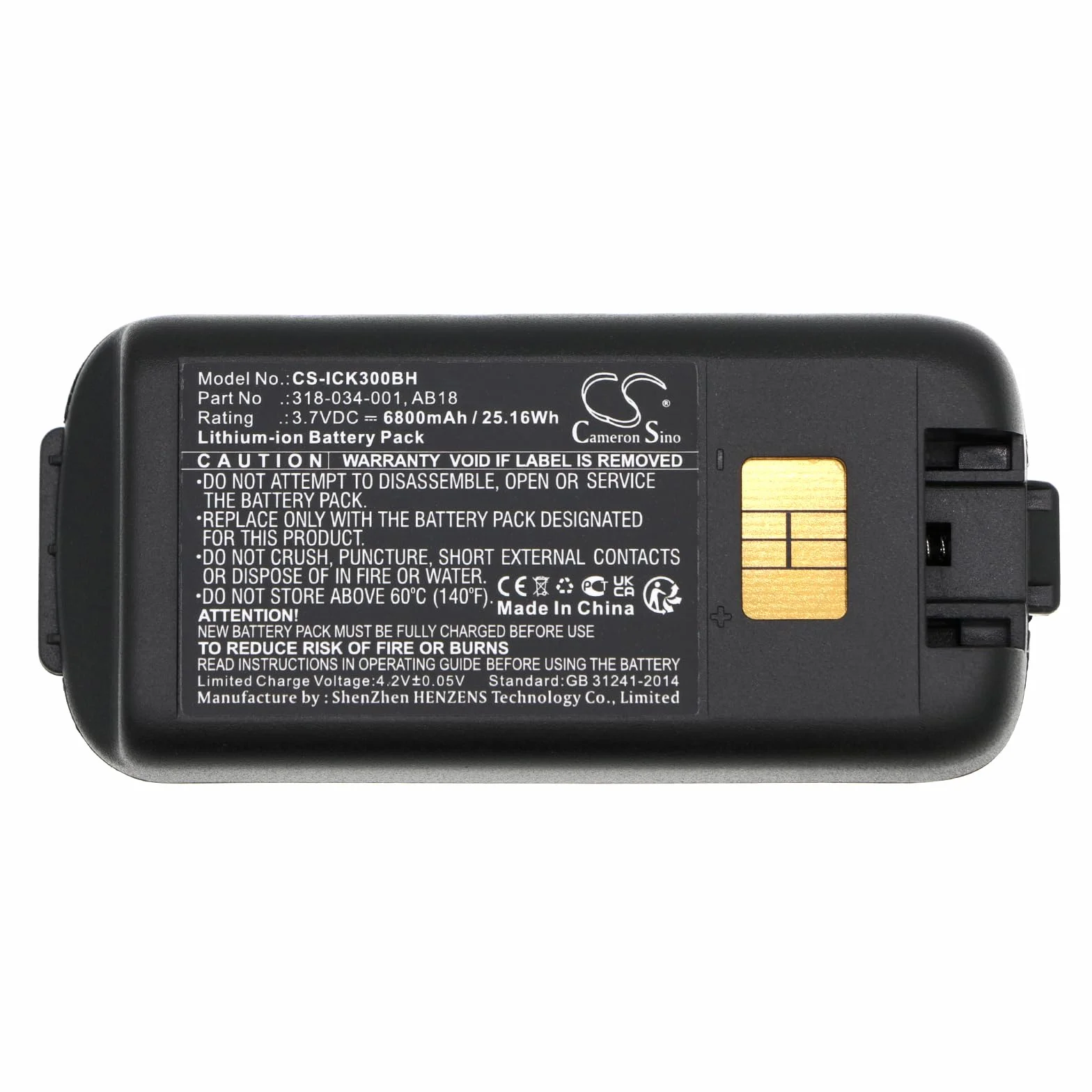 TECHTEK Baterías 6800mAh Compatible con [Intermec] CK3, CK3A, CK3B, CK3C, CK3C1, CK3N, CK3N1, CK3R, CK3X, EDA61K, para [Dolphin] CK65, para [Honeywell] CK65 sustituye 318-033-001, 318-033-021, 31 FB