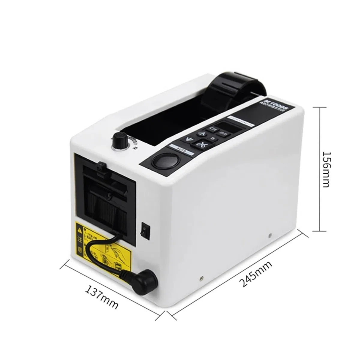 Dispensador de cinta adhesiva, Dispensador automático de cinta adhesiva, cortador eléctrico, alta temperatura M-1000 o M-1000S Para envíos y escuelas(M-1000)