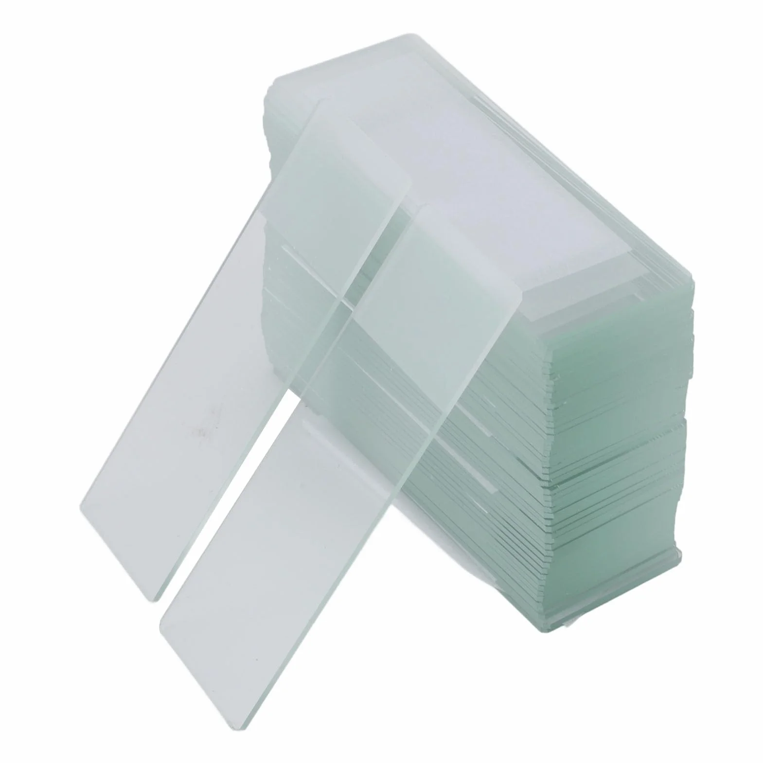 100 portaobjetos de microscopio, portaobjetos de esquina redondeada con bordes esmerilados, portaobjetos de vidrio prelimpiados para microscopio, adecuados para observación de (Grado estándar 1A5105)