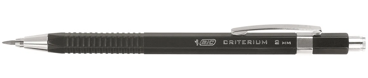 CONTE CRITERIUM 827091 - Lote de 12 portaminas (2 mm, recargable), color negro
