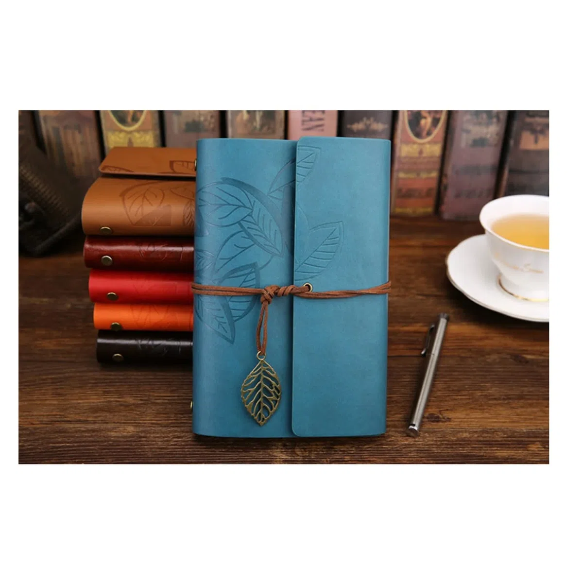 EDDGE Cuaderno Vintage Diario Bloc de Notas de Cuero PU Espiral Literatura Libro de Notas Papel reemplazable Diario planificadores Escuela papelería Regalo