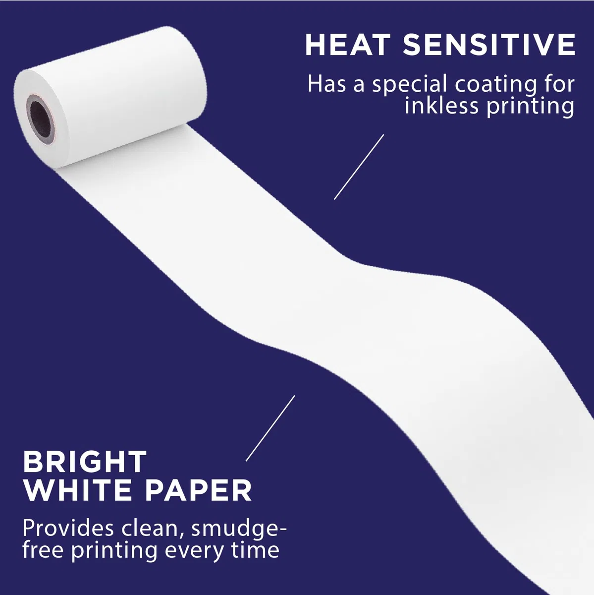 Paper Planet - Papel térmico para impresora compacta de recibos de Clover | Papel de recibos para máquina de tarjetas de crédito para terminal de pago compacta Clover | 30 rollos