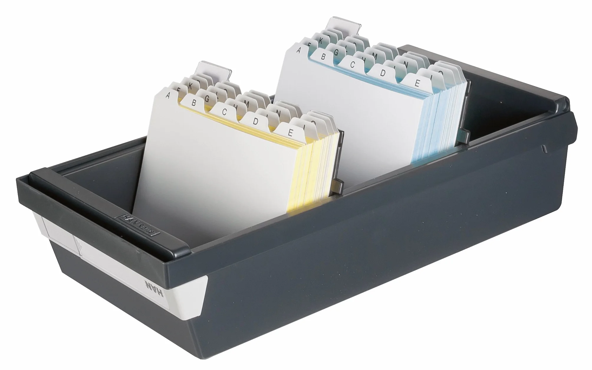 Han 955 Fichero para tarjetas A5 1300 tarjetas poliestireno negro 235x190x360 mm
