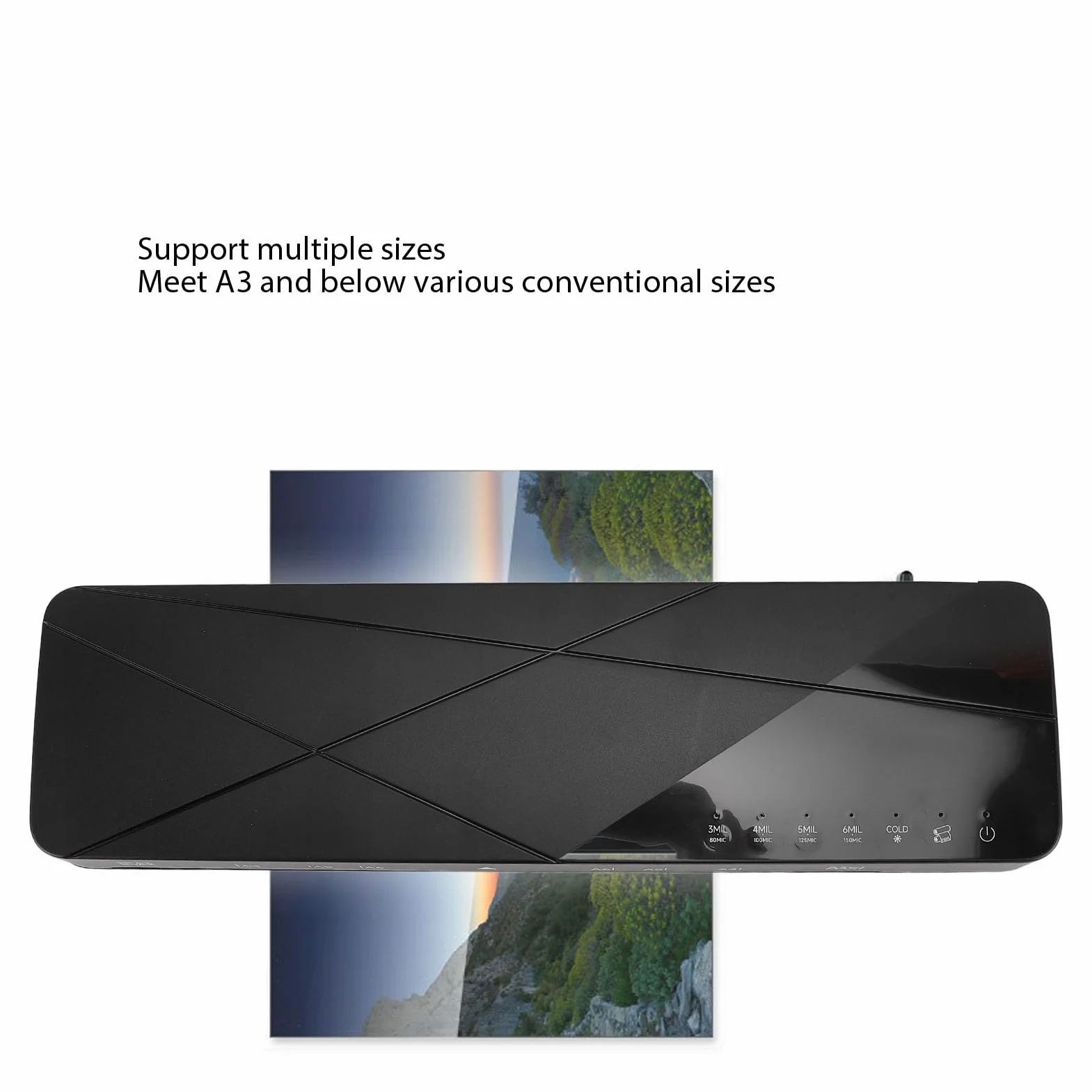 Plastificadora A3, Laminadora Térmica Y En Frío De 13 Pulgadas De Rápido Calentamiento Con 4 Opciones De Grosor 355mm Por Min. Máquina Plastificadora De Sobremesa De Alta