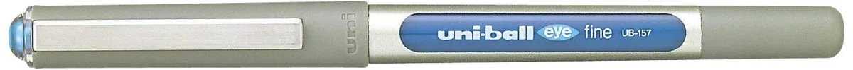 Uni-ball Eye UB157 - Bolígrafo de punta rodante (punta fina, 12 unidades), color azul