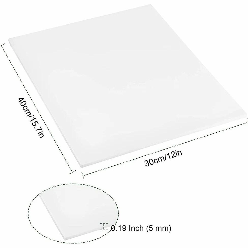 Paquete de 5 tableros de espuma blanca, tablero de estera de poliestireno de 300 x 400 mm de grosor for manualidades, modelado y montaje de fotografías