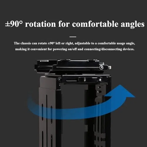 Soporte de PC resistente para debajo del escritorio: soporte ajustable para computadora con almohadillas protectoras, garantiza una excelente circulación del aire, soporta hasta 66 libras