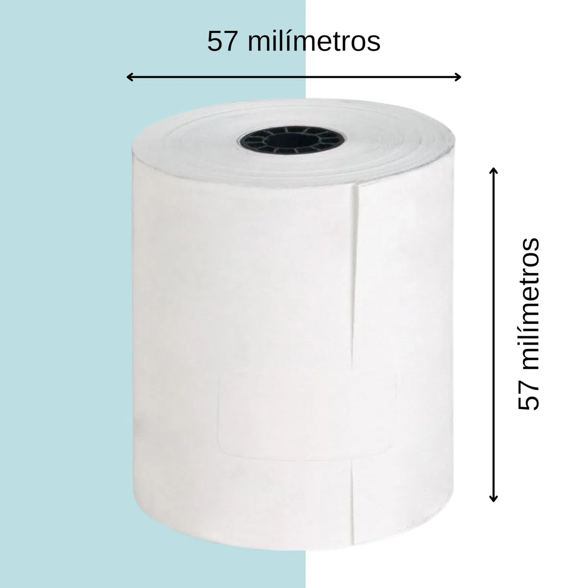 Rollo de Papel Térmico Premium Double Dragon 57 x 57 mm para Impresora EPOS, Terminal POS, Cajeros Automáticos Térmicos [Paquete de 20]