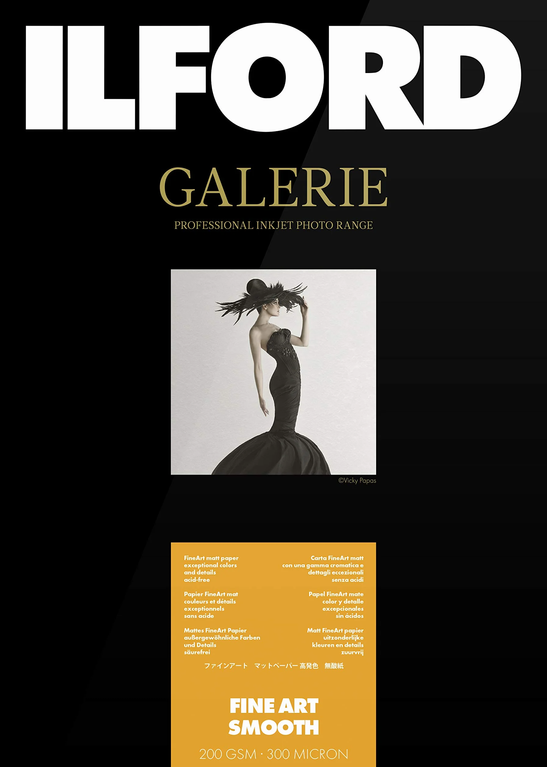 ILFORD GALERIE FineArt Smooth 200 gsm A3-297 mm x 420 mm 25 hojas