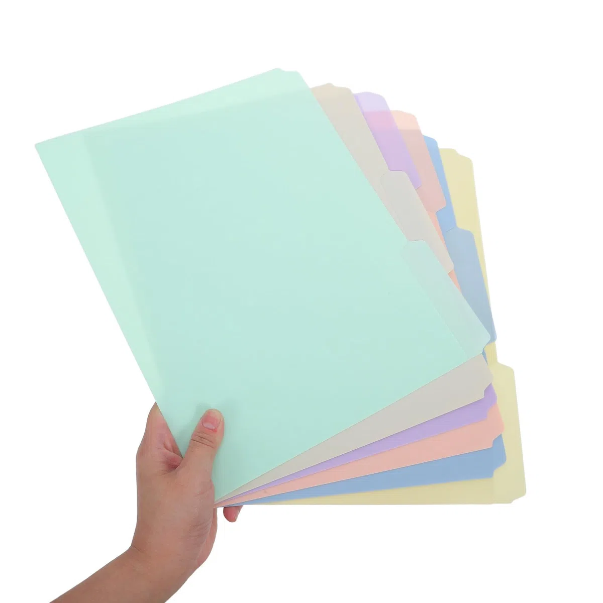 36 Piezas Organizador de Oficina con Carpeta Manila de Plástico, Clasificación de Documentos con Pestañas 1/3 para Escritorio y Estanterías