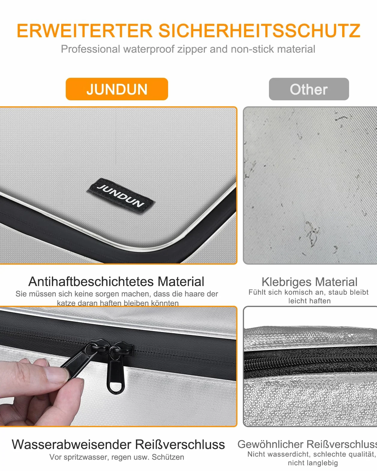 JUNDUN Organizador de documentos, resistente al fuego con cerradura, caja de almacenamiento de documentos con 7 compartimentos, organizador de archivos, maletín portátil para documentos importantes,