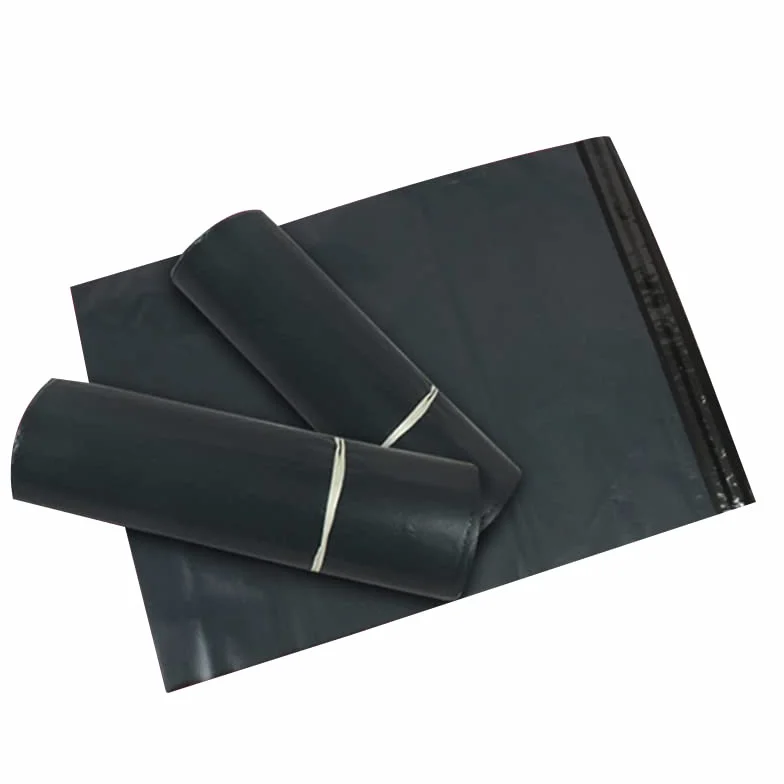 Bolsas de mensajería 100 Uds. negras 17x30cm polietileno sello autoadhesivo