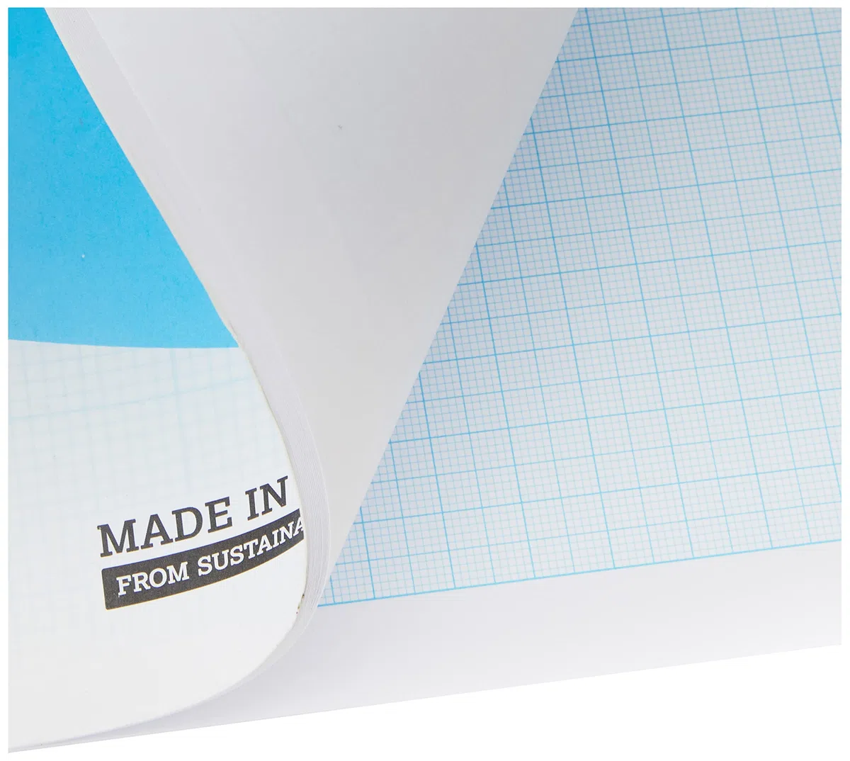 Silvine Bloc gráfico A3, 50 hojas de papel de calidad de 90 g/m², impreso gráfico de 1-5-10 mm. Ref A3GP, azul