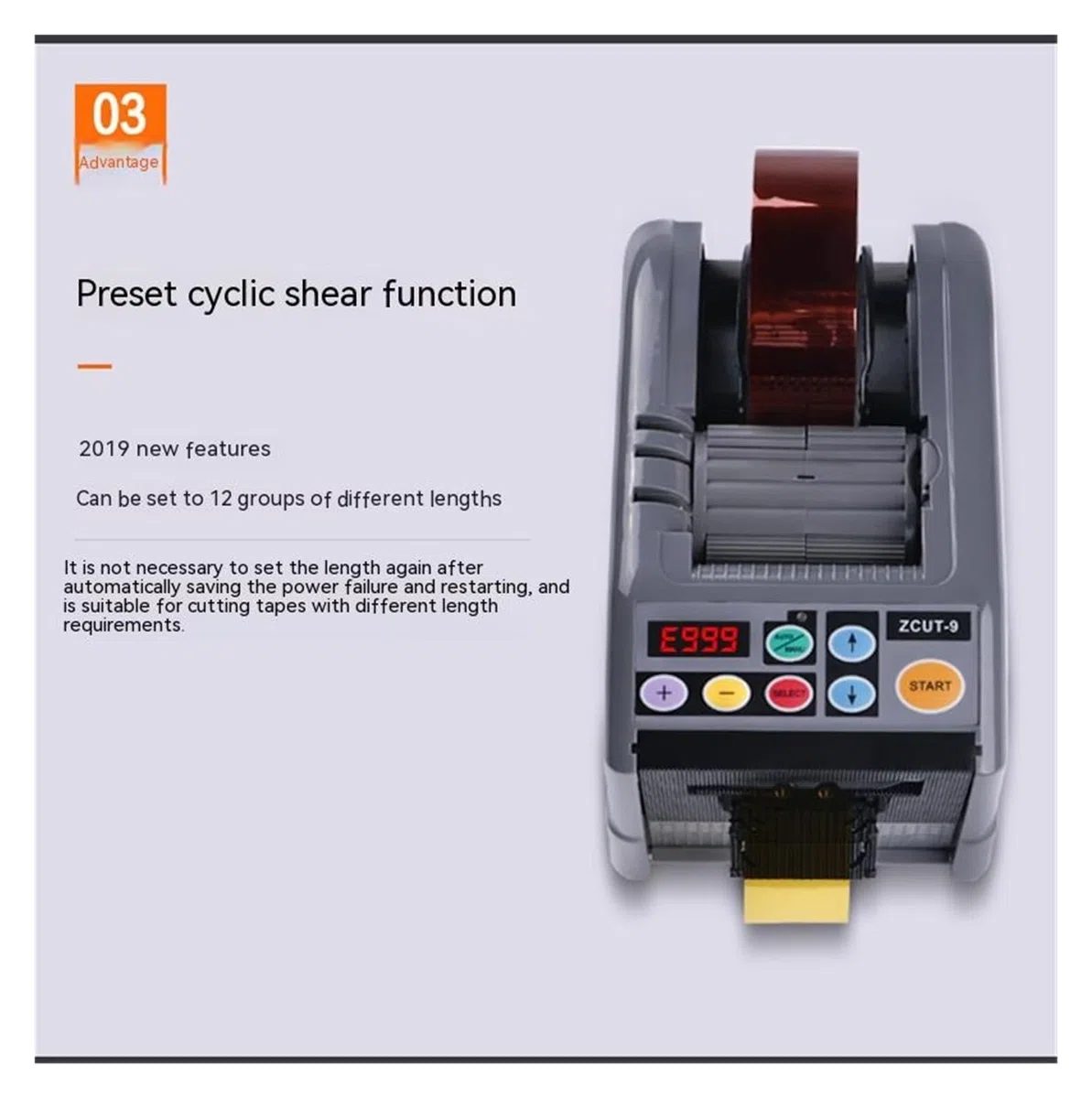 Dispensador Celo Automatico, Dispensador automático de cinta eléctrica, cortador de adhesivo, máquina cortadora de cinta eléctrica de papel adhesivo transparente,para envíos, escuelas, hogares