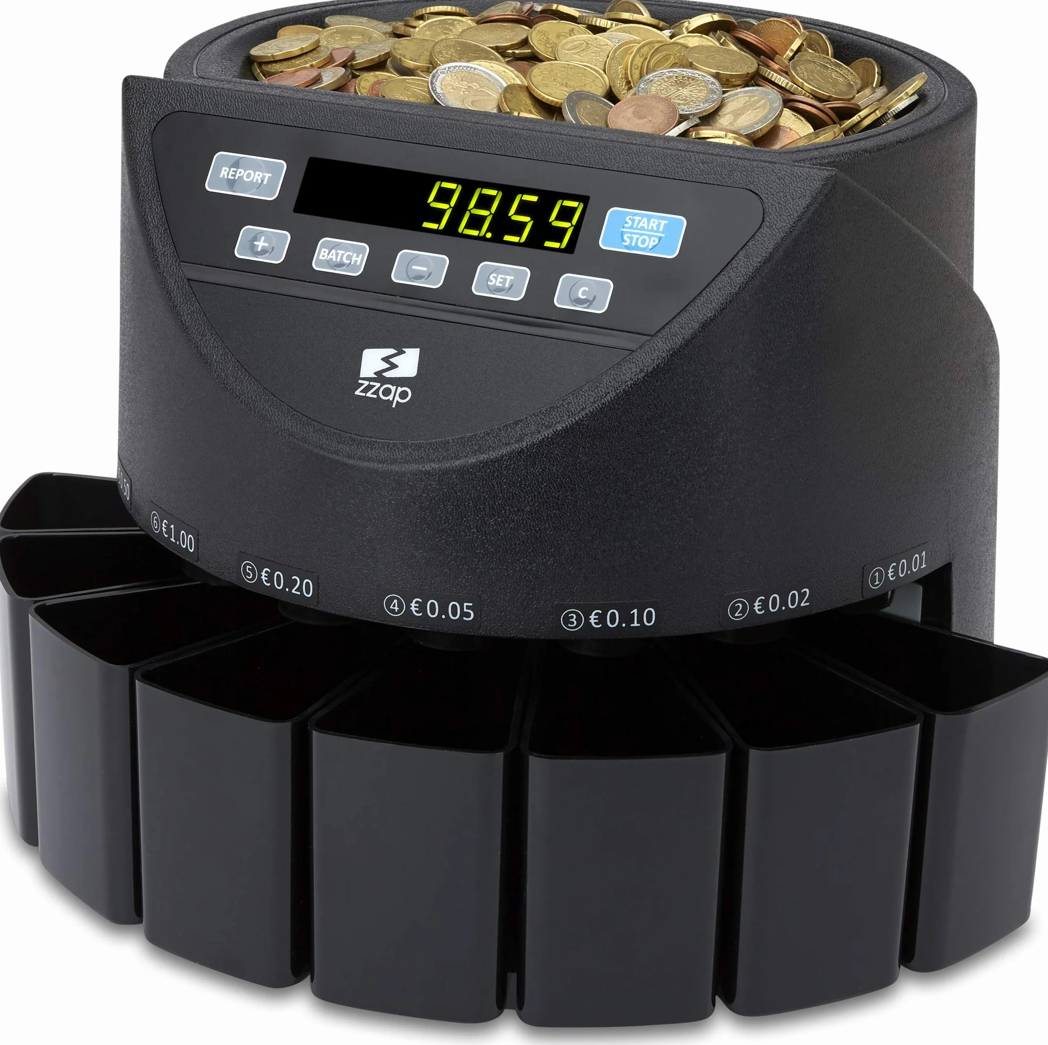 Contadora y clasificadora automática de monedas EURO ZZap CS20 220 monedas/minuto