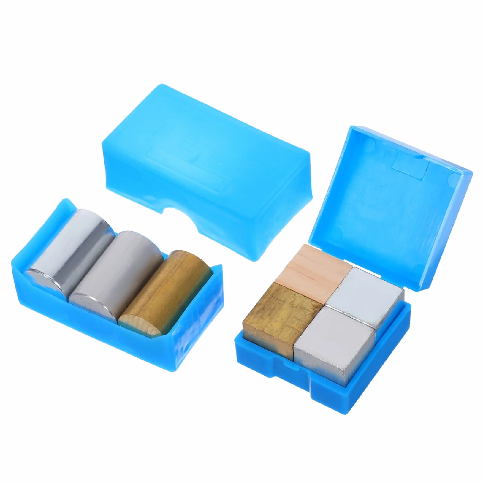 Juego Educativo de 7 Bloques de Densidad de Cobre, Hierro y Aluminio para Comparación de Materiales y Demostraciones Científicas en Clases y Hogar