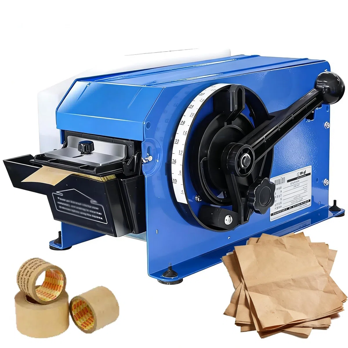 Máquina de cinta de papel de pegamento húmedo, dispensador manual semiautomático de cinta activado por agua para uso comercial y doméstico, ideal para almacén y envío urgente
