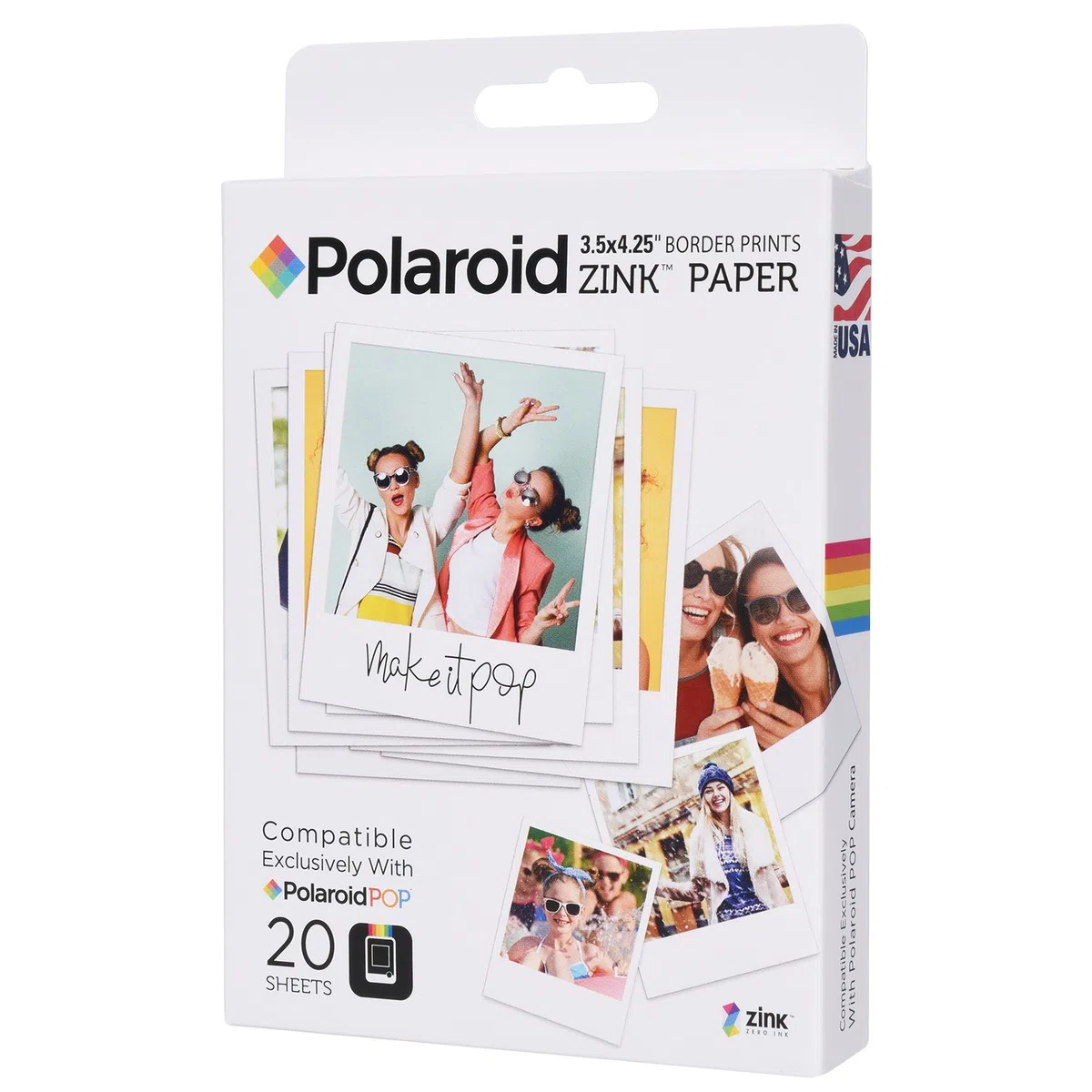 Polaroid Zink - Papel fotográfico para Polaroid Pop 2.0, 20 hojas