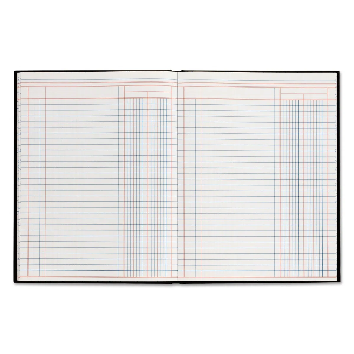 Libro de contabilidad, 2 Columna, tapa de color negro, 80 páginas, 7 x 9 1/4