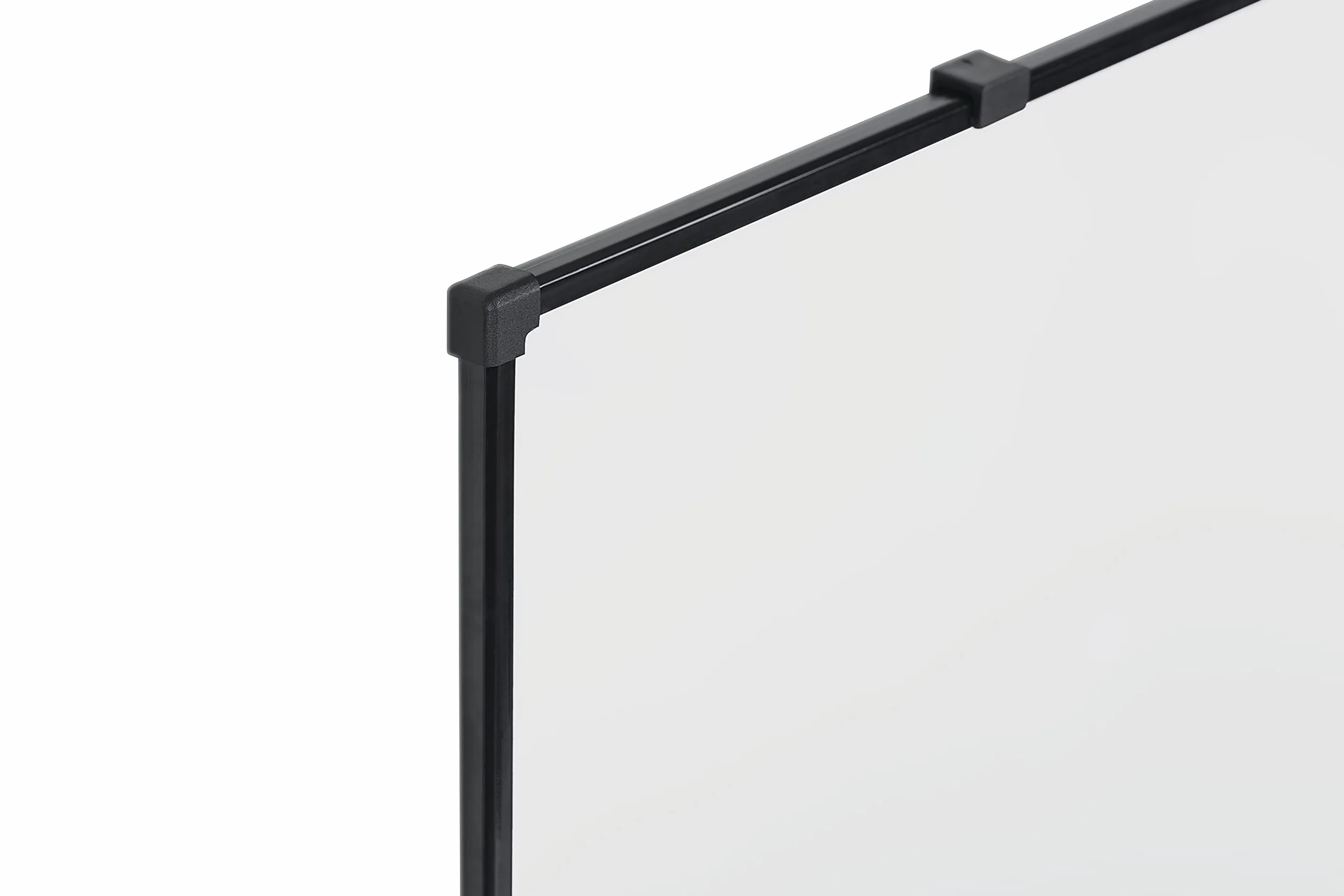Pizarra Blanca Magnética Economy 120 x 90 cm Superficie de Acero Lacado en Seco Marco Negro