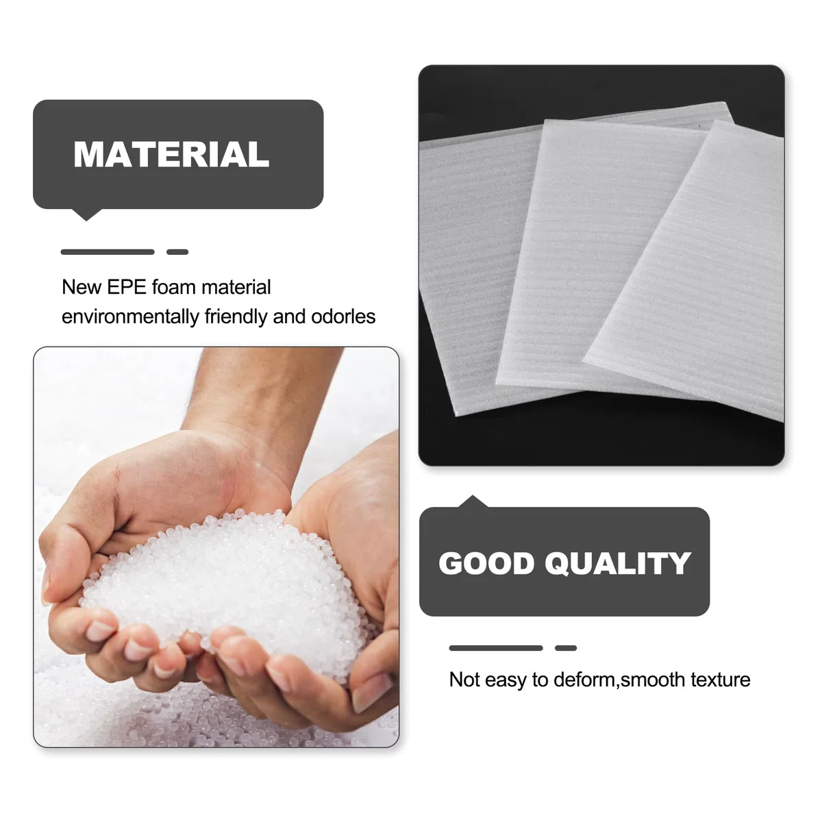 QUARKZMAN QUARKZMAN Bolsas De Embalaje De Espuma 16" X 22" Bolsas Blancas 80 Piezas|Burbujas Para Envolver Suministros De Embalaje Con Espuma Fundas De Embalaje Para Platos Muebles
