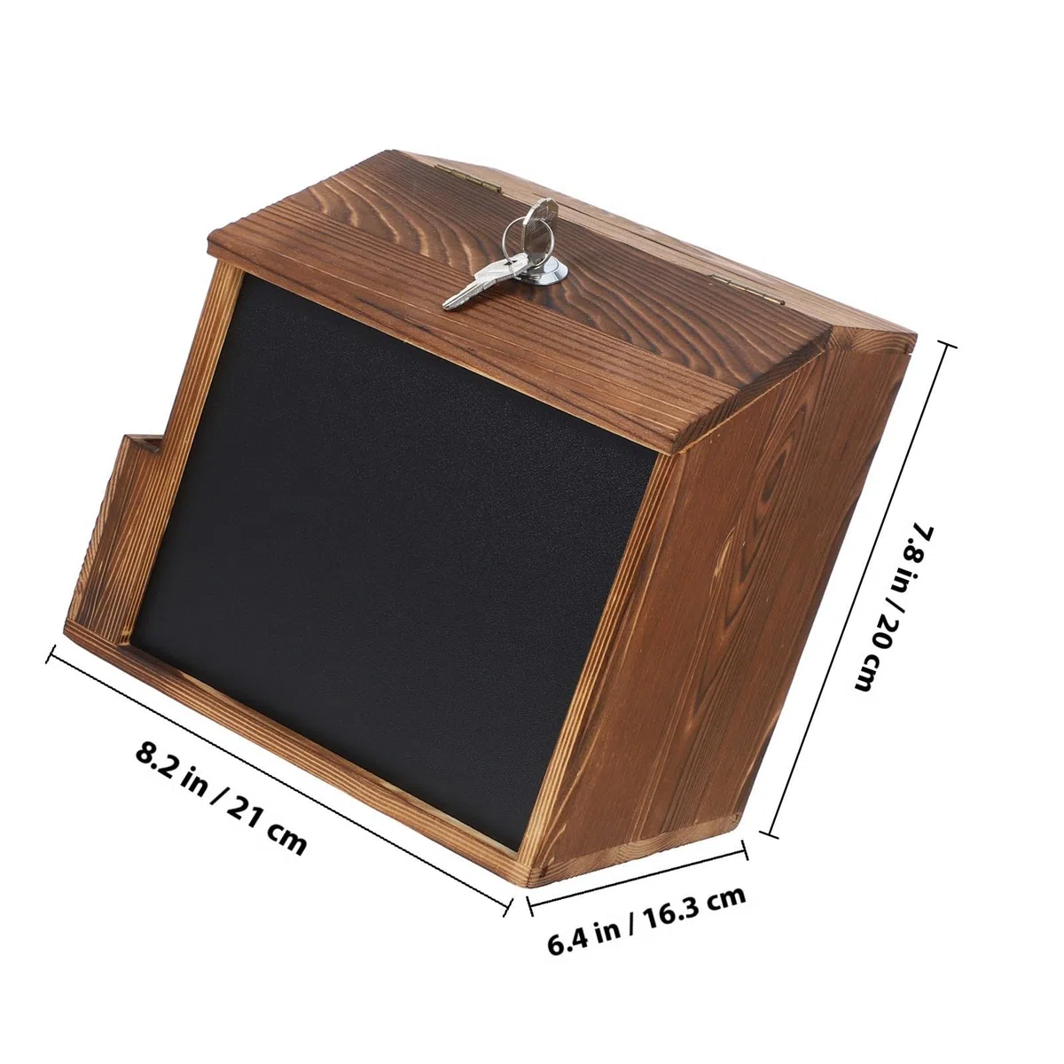 Artibetter Buzón de Sugerencias con Tornillos de Madera y Ranura con Cerradura Fácil Instalación para Montaje en Pared Adecuado para Recaudación de y en Restaurantes