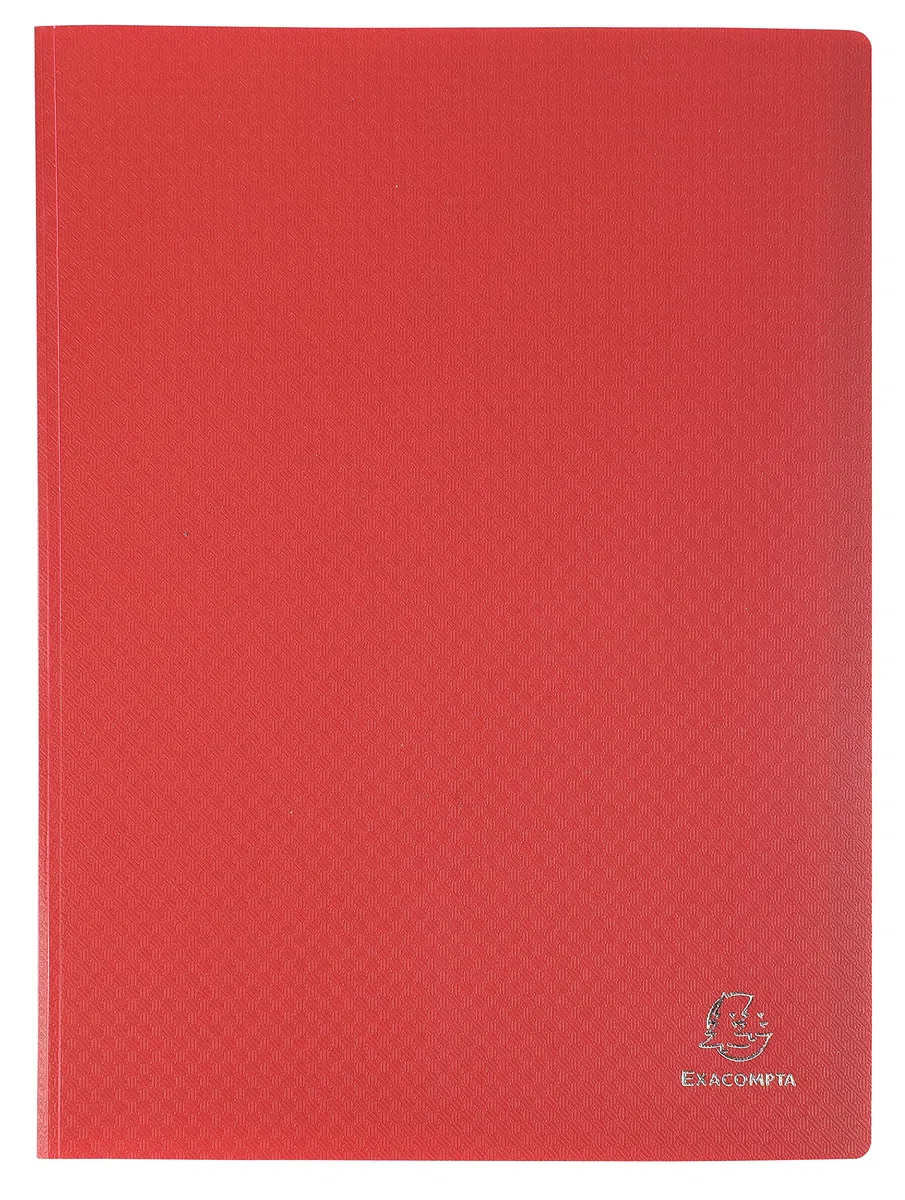 Exacompta 8 carpetas de fundas Opak A4 100 fundas antirreflejos rojo