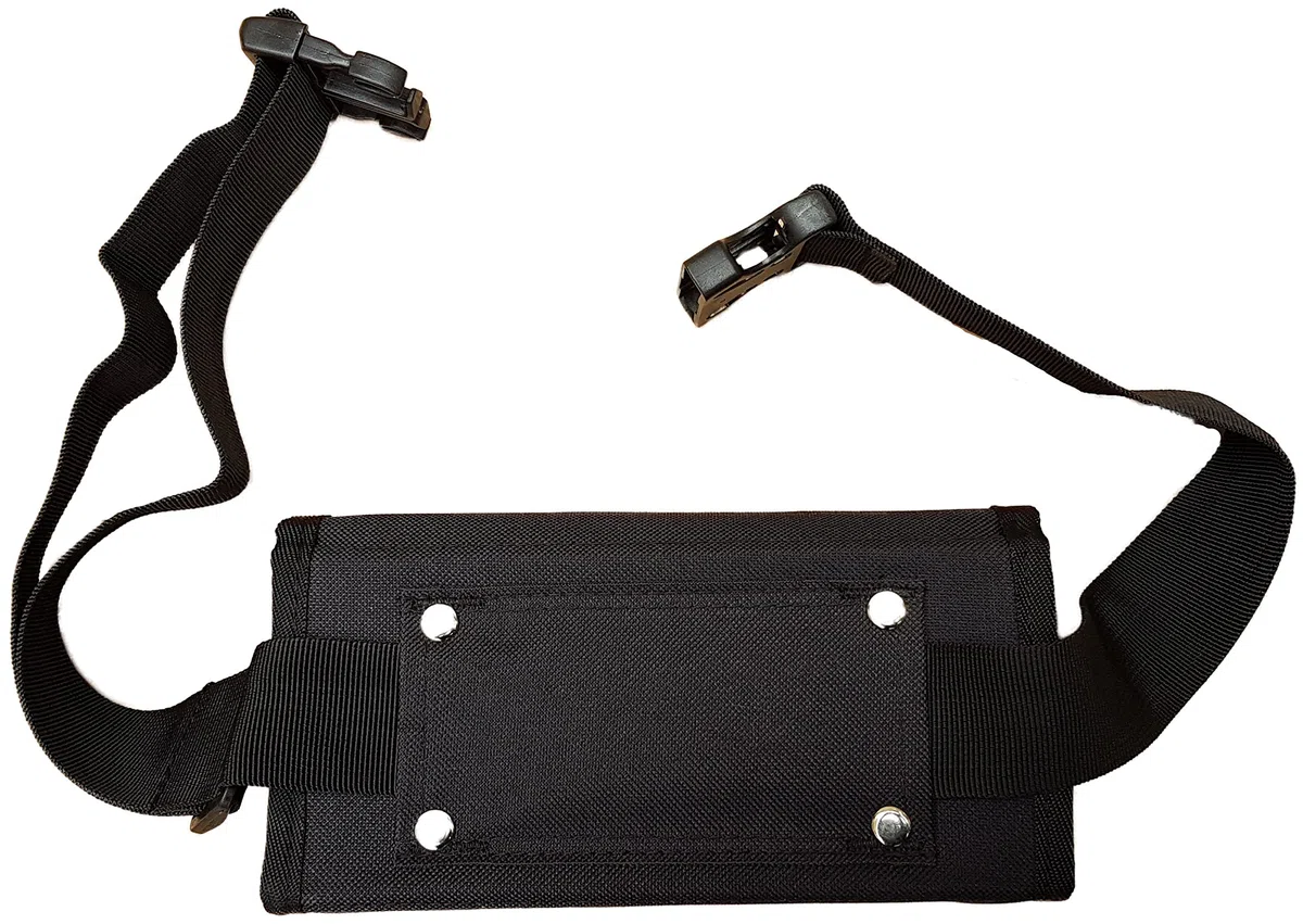 Riñonera de Camarero de Lona Negra, Monedero de Camarero,1 Bolsillo Zip Interior, Vendido sin Dispensador/Distribuidor/Clasificador de Moneda, Cierre Magnético
