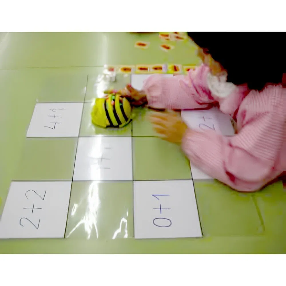 TTS ITSGRID Bee-Bot y Blue-Bot - Alfombrilla de rejilla transparente