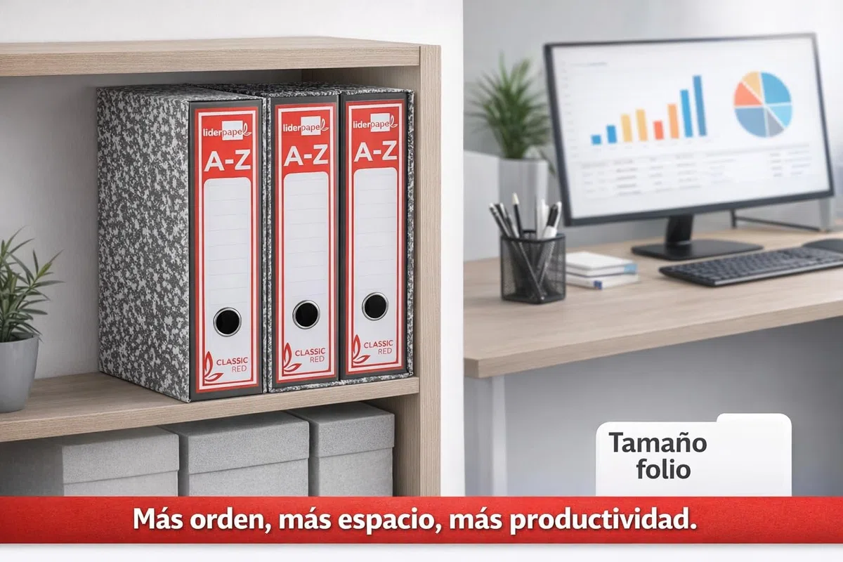 Archivador Folio 2 Anillas con Caja – Pack 24 Profesional Oficina | Alta Capacidad para Gestorías y Empresas – OFFICEPAPER