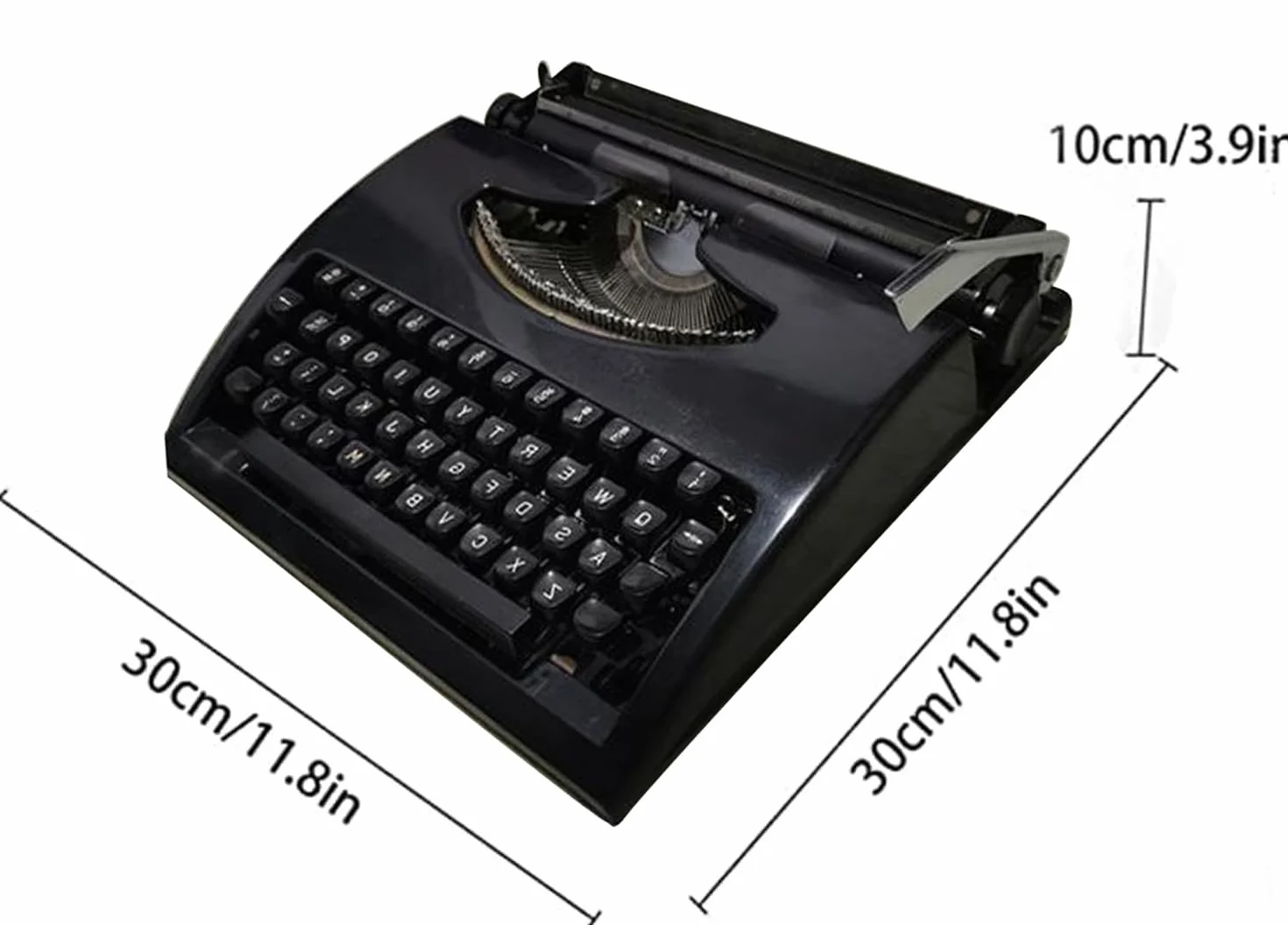 Máquina de Escribir Inglesa Mecánica Antigua, Máquina De Escribir Vintage Creativa, Maquinaria Máquina de Escribir, Maquina Escribir, Máquina de Escribir Manual Antigua, Portátil y Fácil de Usar,(Blac