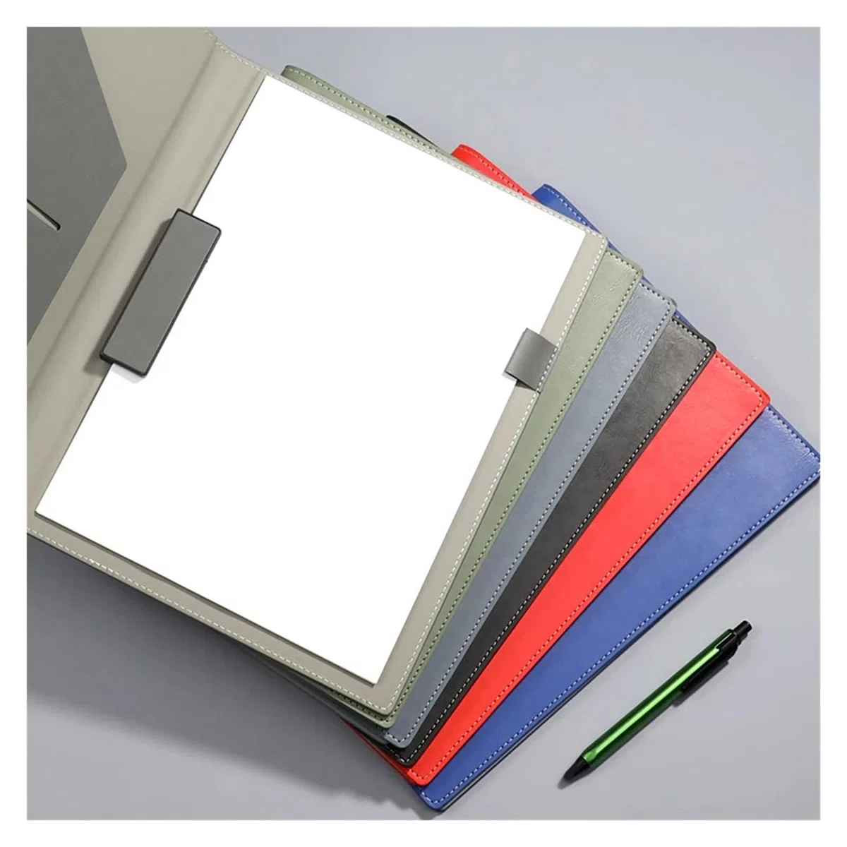 Porta documentos de carpeta comercial A4 for contratos, informes y menús, libro datos del organizador archivos Office(RED)