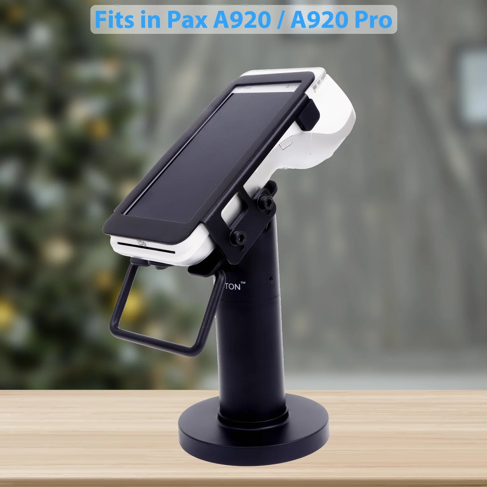 Soporte de terminal de tarjeta de crédito para Pax A920 / A920 Pro, soporte de máquina de tarjetas de crédito de 7 pulgadas de alto, soporte giratorio e inclinable para terminal de pago de