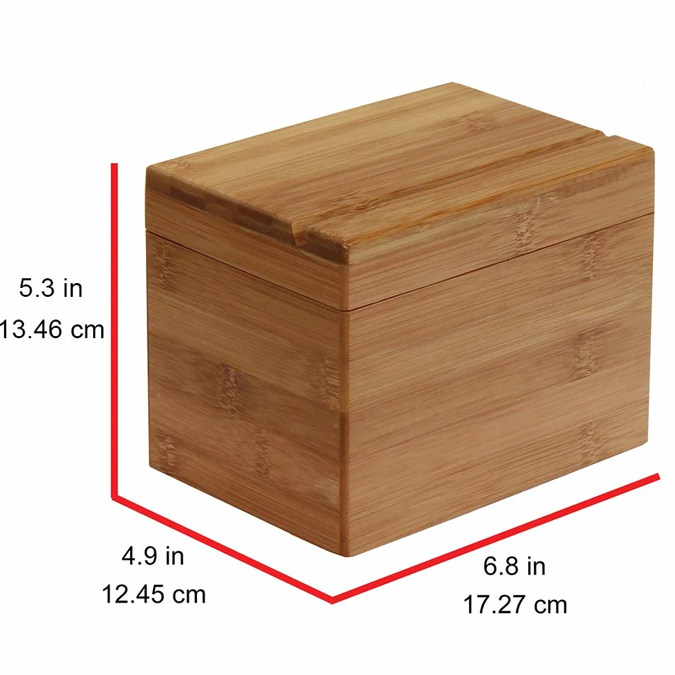Oceanstar - Caja de bambú para Recetas con Divisor, Natural de Oceanstar
