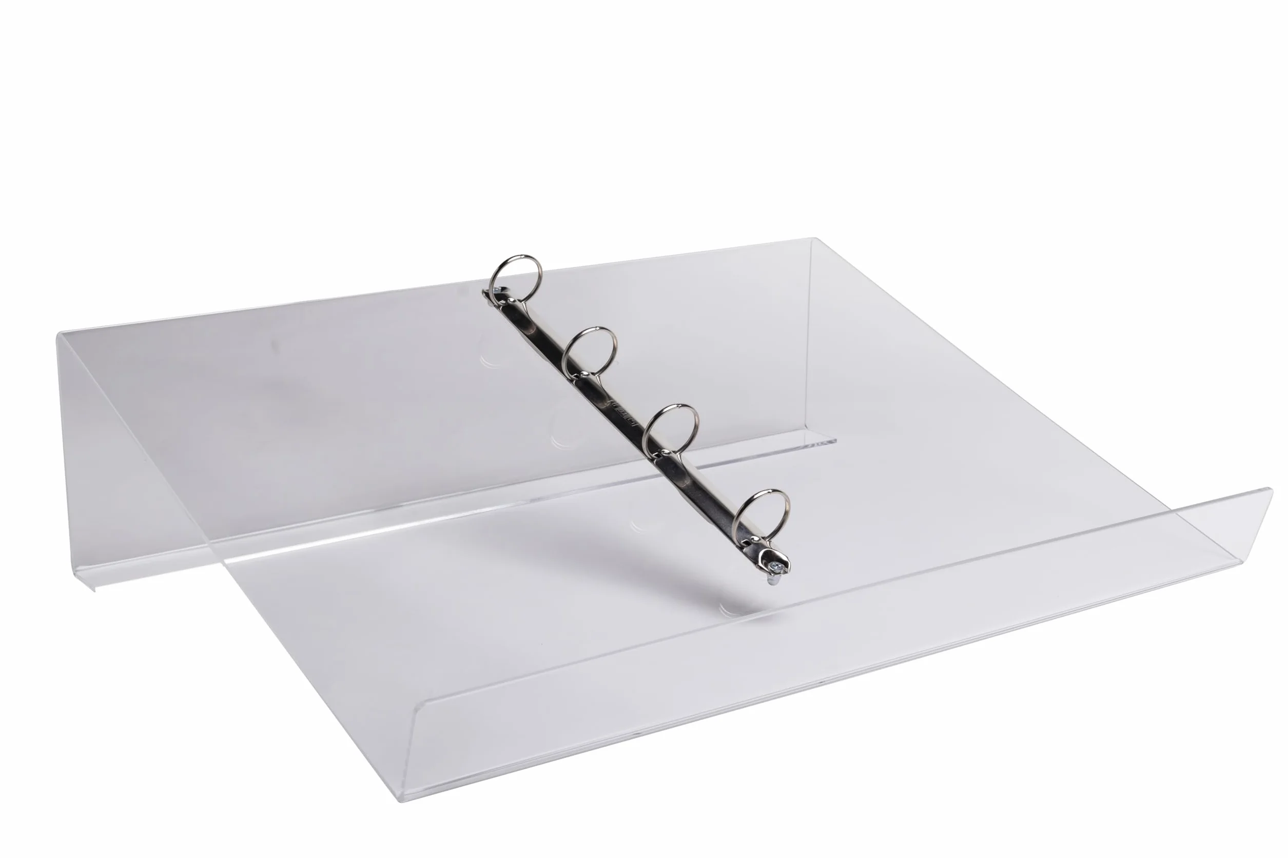 Exacompta - Ref. 81458D - 1 atril de mesa, caballete, con 4 anillas extraíbles, para documentos A4, compatible con A3. Dimensiones: Prof 52 cm x ancho 32,6 cm x alto 14,8 cm