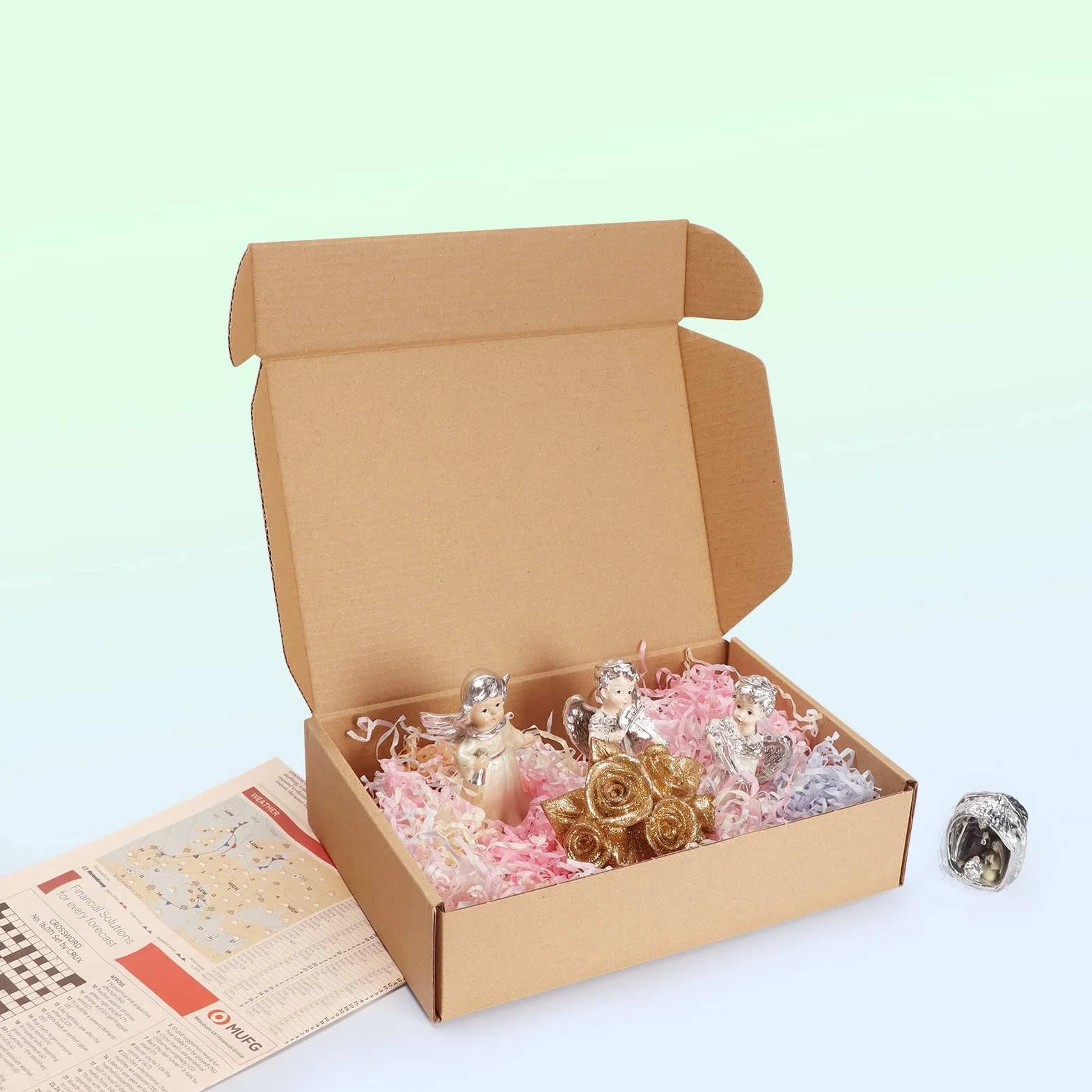 Cajas de Carton con Tapa 21,4 x 14,7 x 4,8cm 25 Pack Kraft Marrón