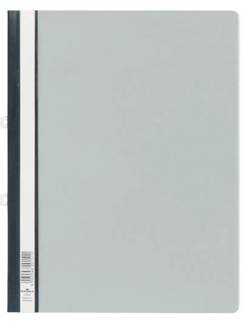 Durable Clear View Folder PVC Gris - Carpeta (PVC, Gris)