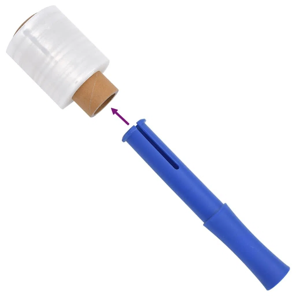Película elástica con asa 10 unidades transparente 23 micras 50 cm x 150 m PE material de embalaje para cartón, caja, mudanza, envío y almacenamiento para protección y estabilización