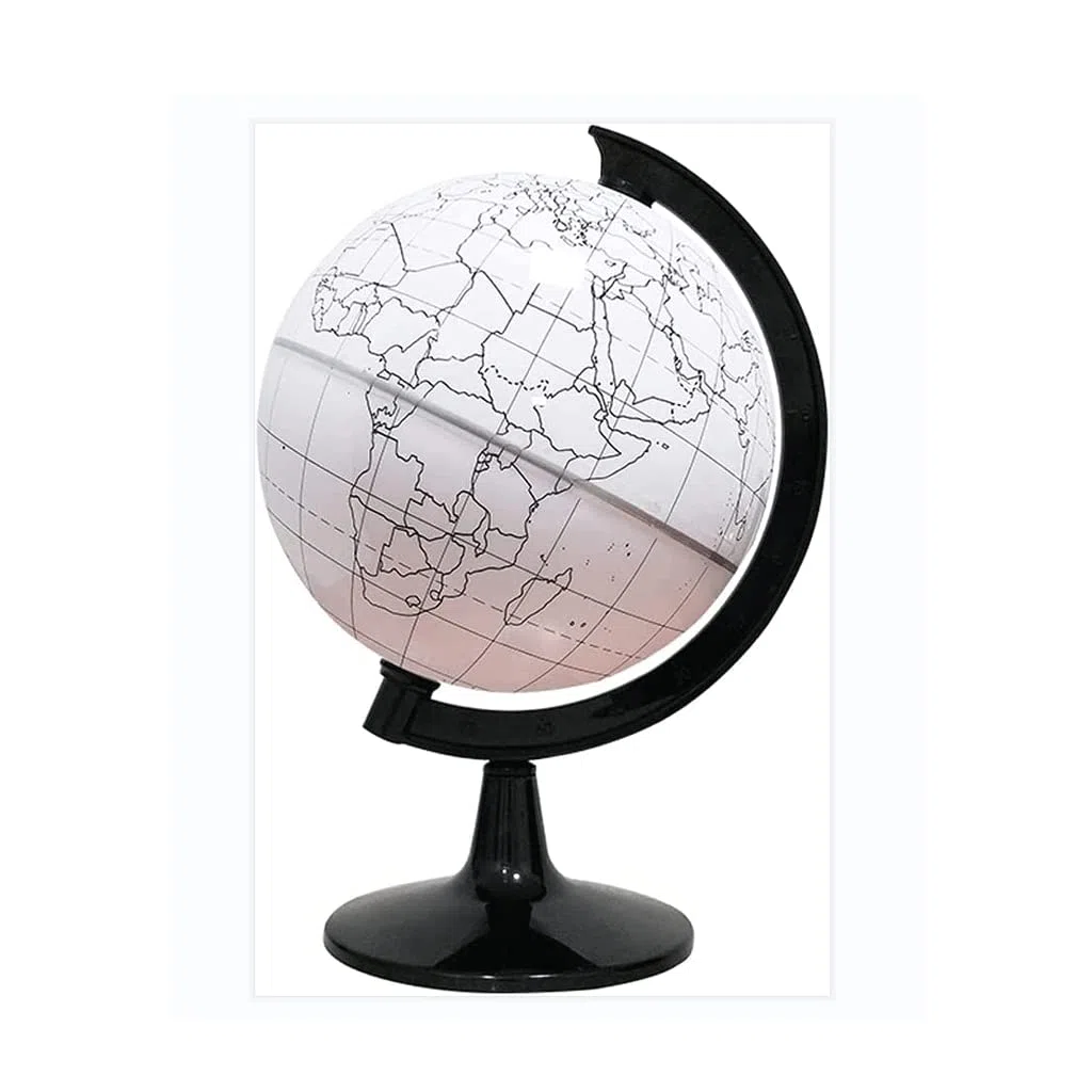 Globos Geográficos Globo terráqueo de Escritorio con Base de Metal, Globo Reutilizable para niños y Profesores, Globo geográfico pequeño, decoración del hogar para Escuela