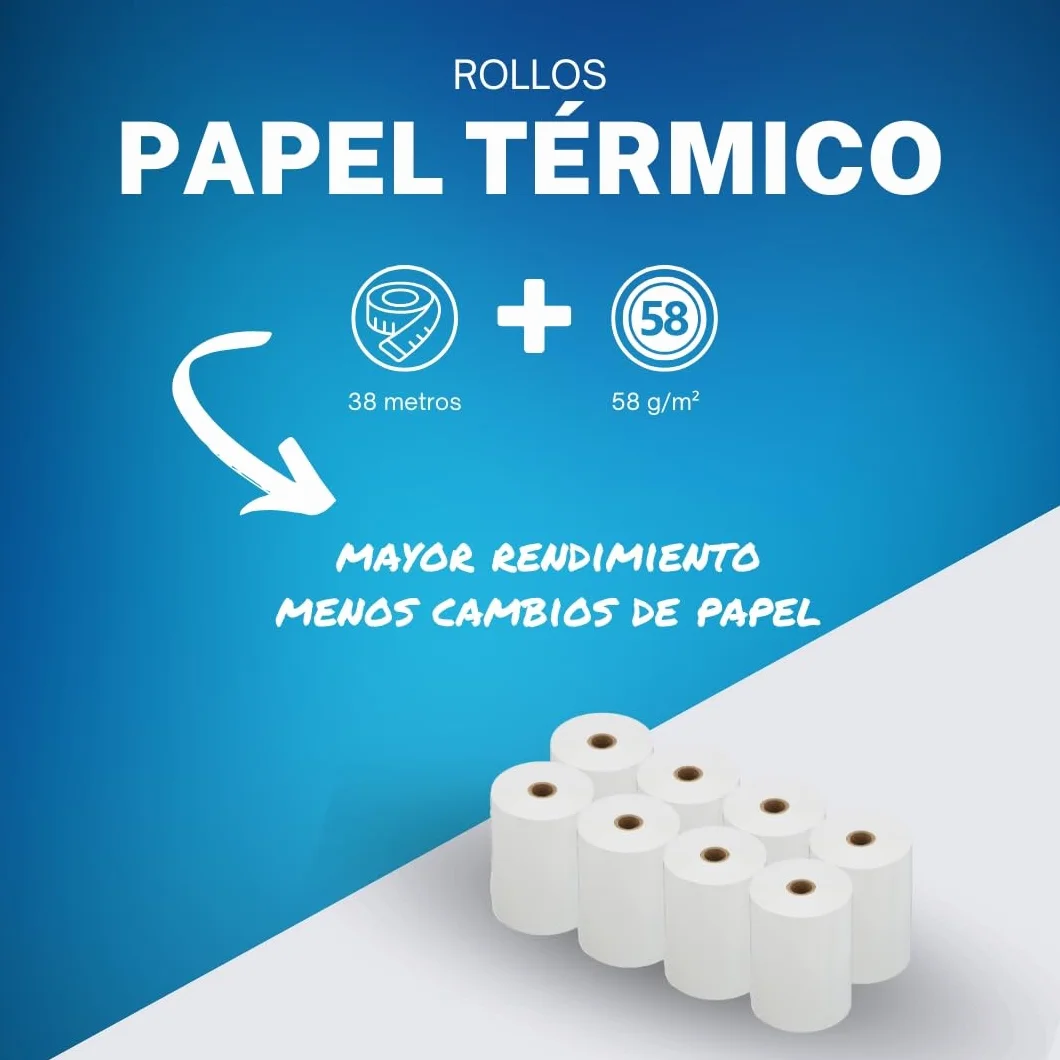 Rollo Papel Térmico Para Impresoras TPV Y Datáfonos 80x60 Caja de 96 Rollos