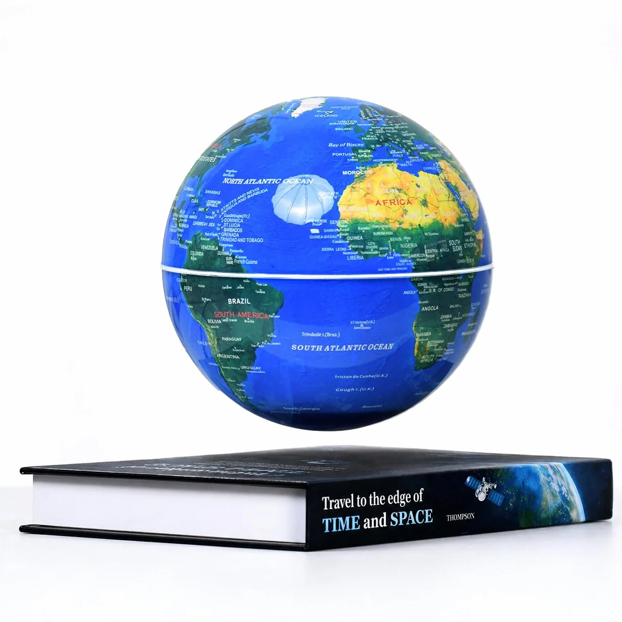 Plataforma flotante magnética y flotante Geo-globo 6 pulgadas mundo con luz LED para regalo de niños, decoración de escritorio genial para hombres/regalo de Navidad