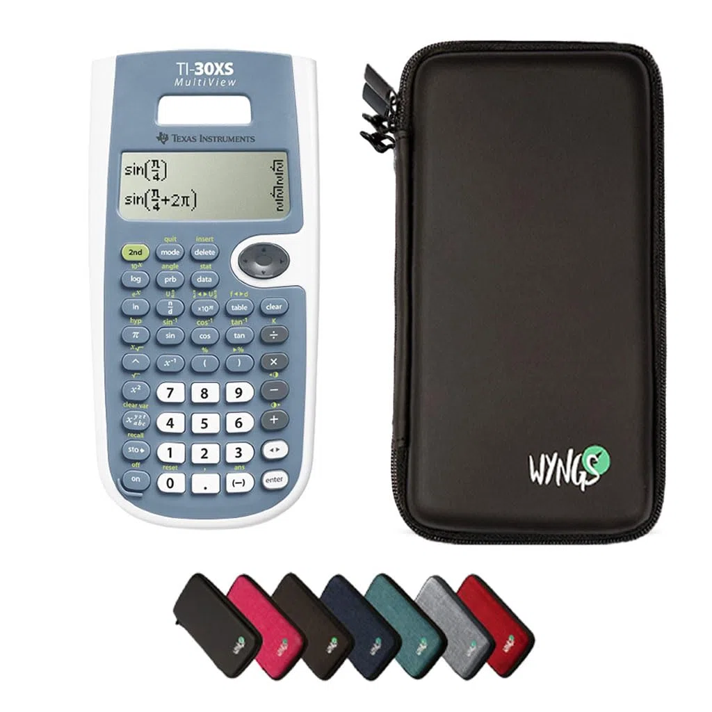 CALCUSO Paquete Básico Negro con Calculadora TI-30XS MultiView