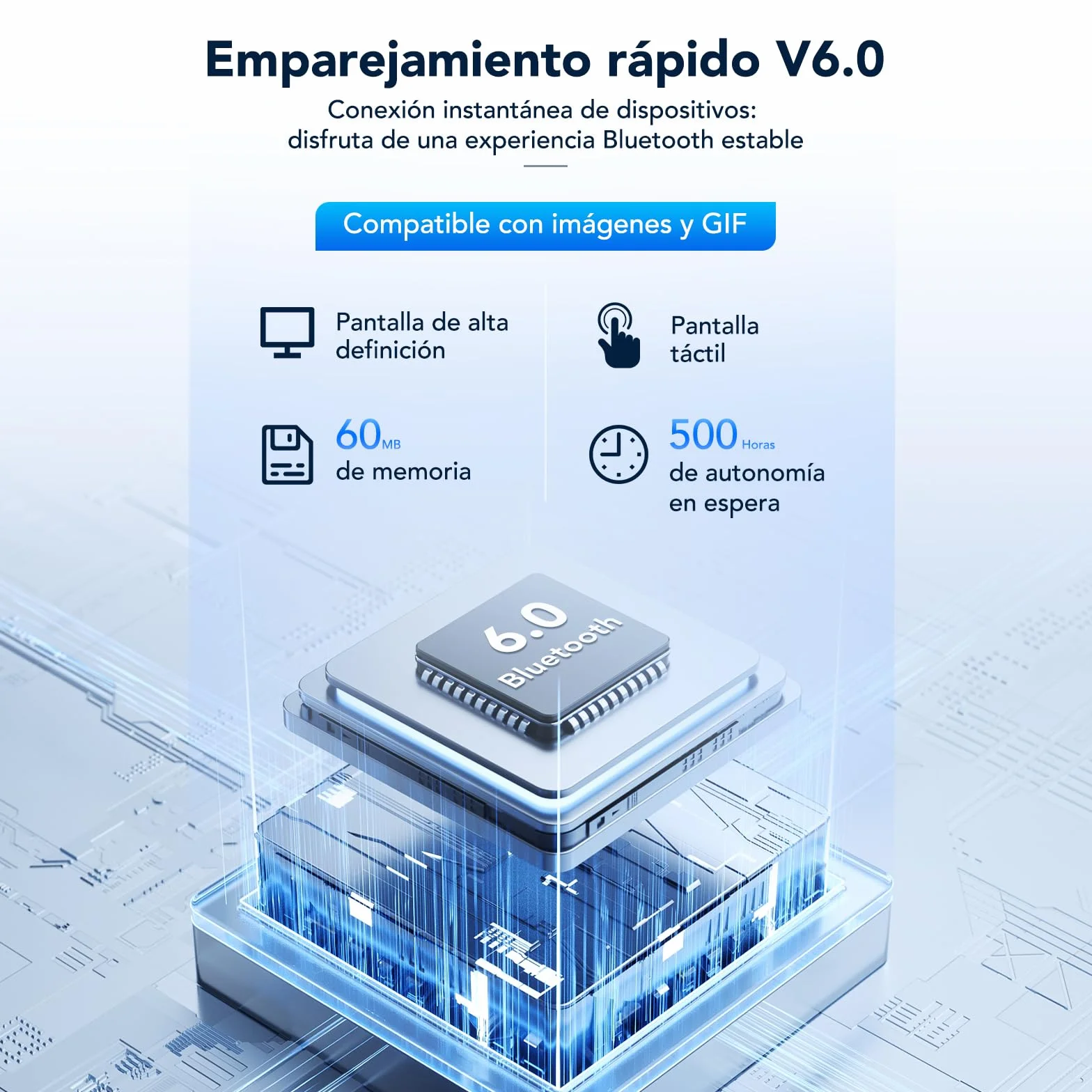 AI Badge - Traductor Instantáneo de Voz 60 Idiomas, Insignia Electrónica Inteligente Portátil con Pantalla LCD HD, Bluetooth 6.0, Ideal para Viaje y Negocios