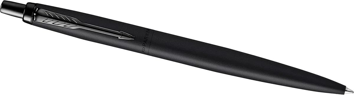 Parker Bolígrafo Jotter XL | Negro mate monocromático | Punta media | Tinta azul | Caja de regalo con estuche de terciopelo