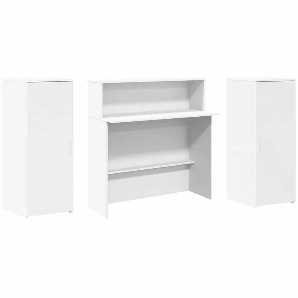 vidaXL Mostrador de recepción Blanco 180x50x103,5 cm Madera de ingeniería
