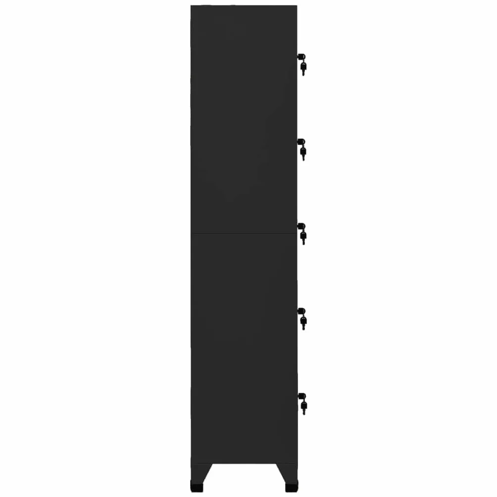 vidaXL Taquilla Armario Acero Negro 38x40x180 cm Almacenamiento