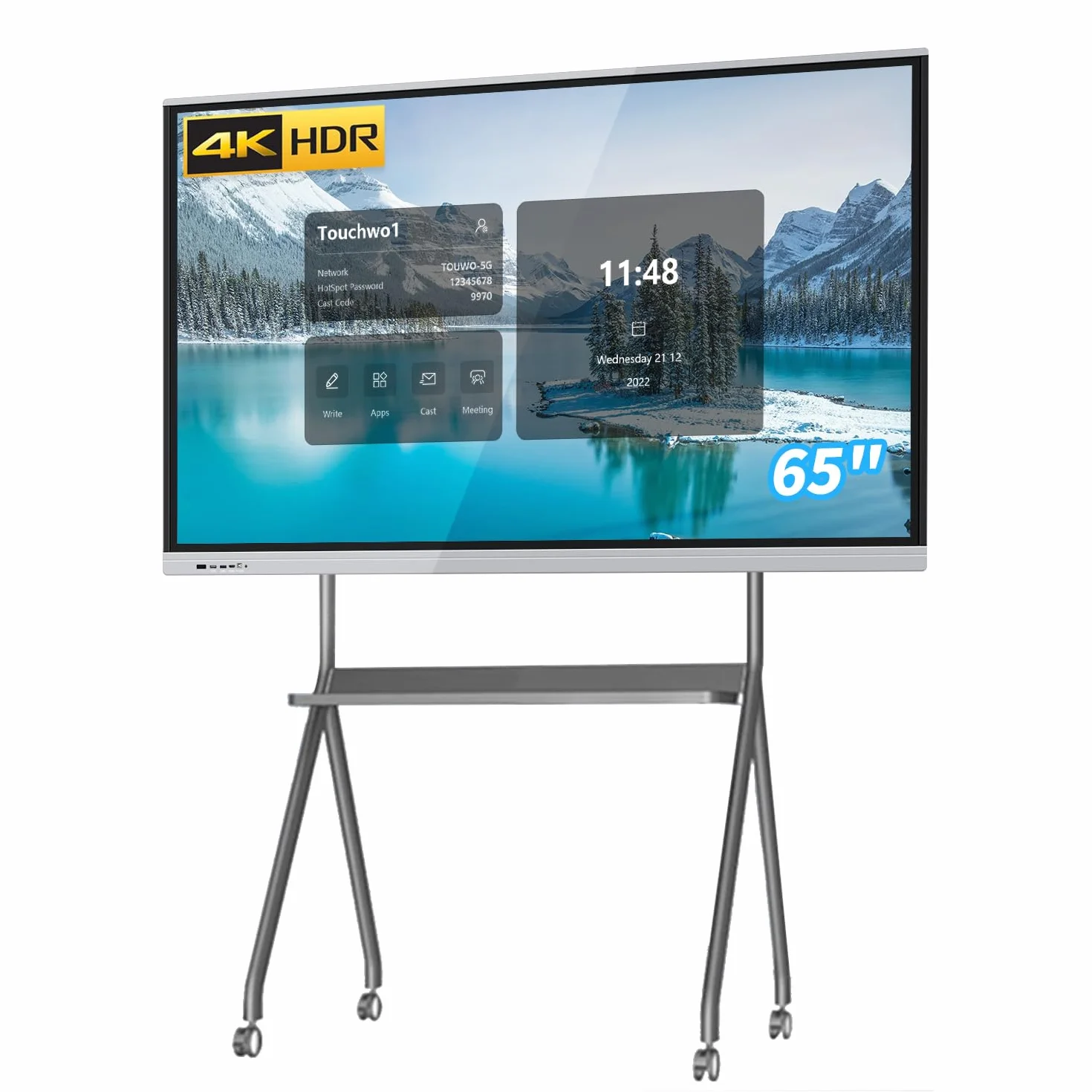 Monitor táctil de 65 Pulgadas Smart Board, Pizarra interactiva 4K con Android 11, Pantalla de señalización Digital para Oficina y Aula, RAM 4GB+ ROM 32GB