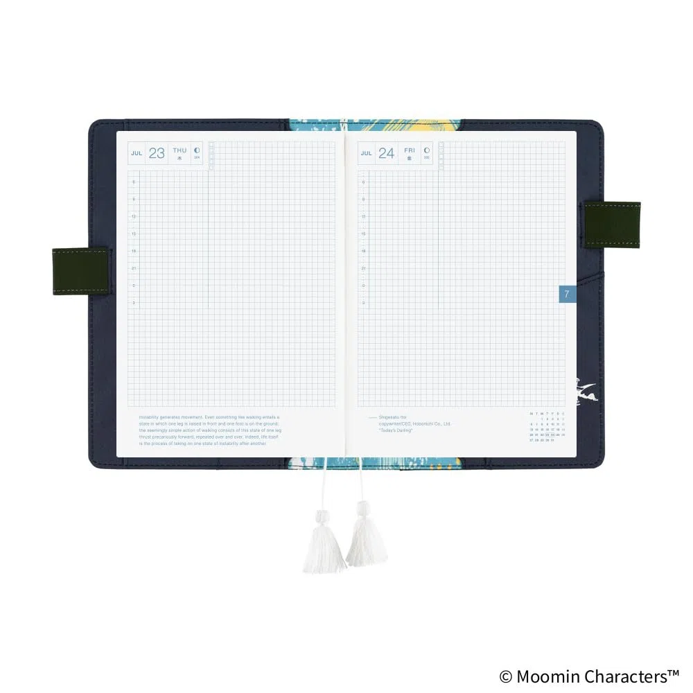 Hobonichi Techo - Funda para agenda A5 - Moomin: Night of the Big Party (tamaño primo, solo funda)