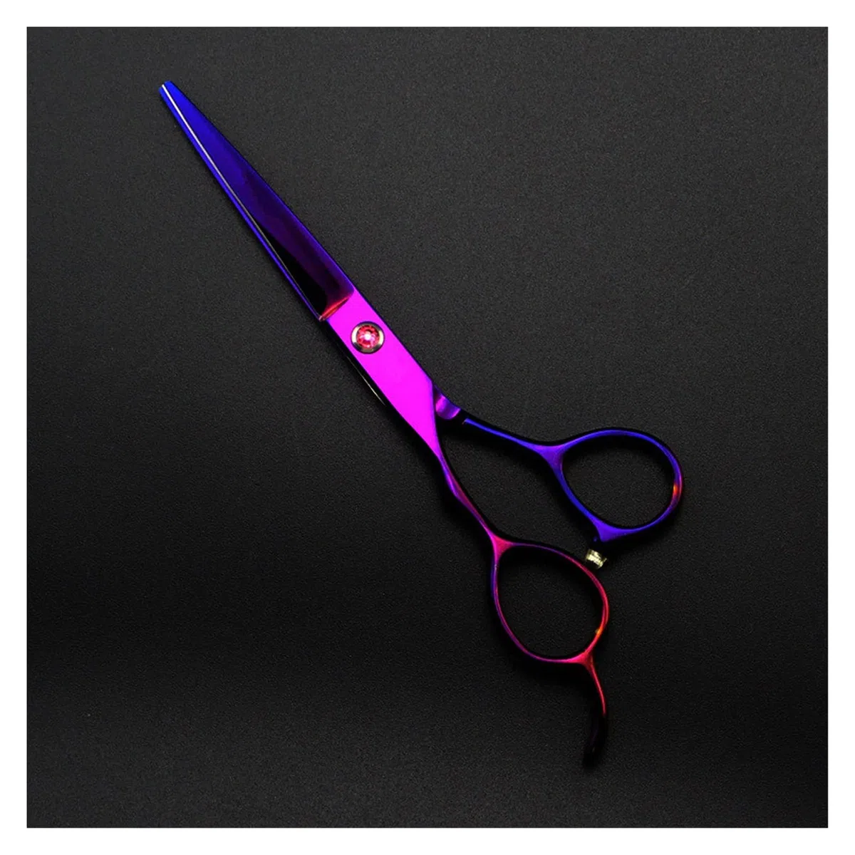 Tijeras de peluquería moradas para zurdos de 6 pulgadas, tijeras para adelgazar (color: adelgazamiento de 6 pulgadas) (juego de 6 pulgadas)